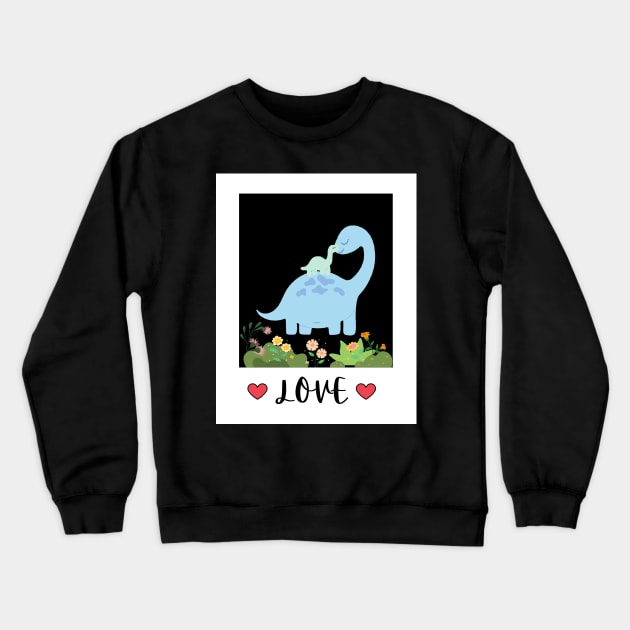 Dinosaur Love Crewneck Sweatshirt by TANSHAMAYA